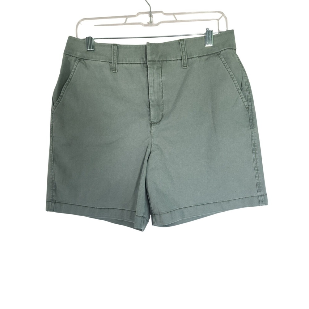 Anne Klein NWT 8 Chino Shorts Sage Green High Rise Stretch Casual Summer Travel